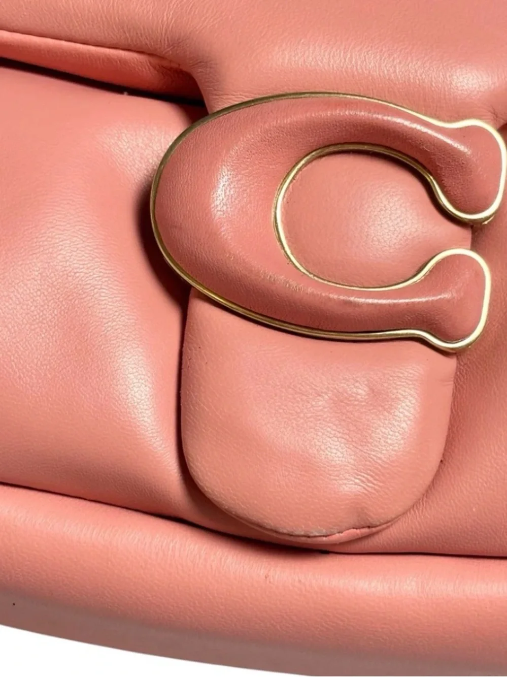 Sold tabby Coral Pink Leather Shoulder Crossbody Bag